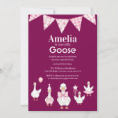 Girly Goose Birthday Party Invitation 招待状 (正面)