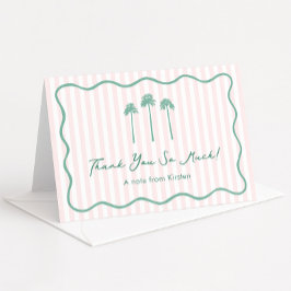 Girly Hand-drawn Palm Springs Bachelorette Party サンキューカード