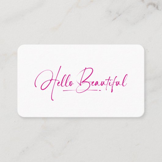 Girly Hello Beautiful Makeup Artist Beauty Qr Code 名刺 (正面)