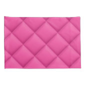 Girly Hot Pink Faux Quilted Diamond Pattern 枕カバー (裏面-右)