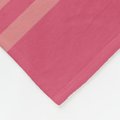 Girly hot pink white monogram name Fleece Blanket フリースブランケット (角)