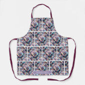 Girly Iridescent Roses and Glitter Drips Apron エプロン (正面)