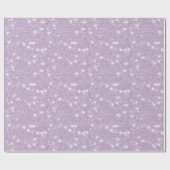 Girly Lavender Glitter Sparkle Birthday ラッピングペーパー (フラット)