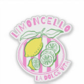 Girly Limoncello– La Dolce Vita Pink シール (正面)
