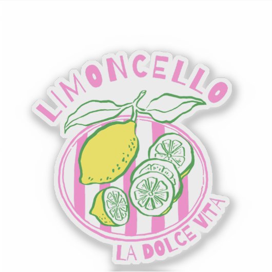 Girly Limoncello– La Dolce Vita Pink シール (正面)