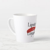 Girly Makeup Lover Loyalty Slogan カフェラテマグ (左アングル)
