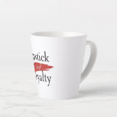 Girly Makeup Lover Loyalty Slogan カフェラテマグ (右アングル)