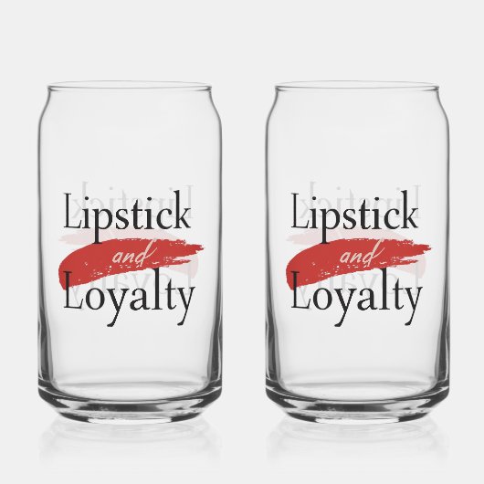 Girly Makeup Lover Loyalty Slogan ガラス缶 (正面)