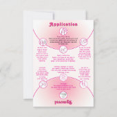 Girly Milky Pink Ombre Press On Nail Display Card サンキューカード (裏面)