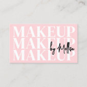 Girly Modern Pink Makeup Artist 名刺 (正面)