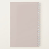 Girly Monogram Calligraphy Rose Ivory Script Name ノートブック (裏面)