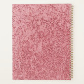 Girly Monogram Calligraphy rough rose Pink Binder プランナー手帳 (裏面)