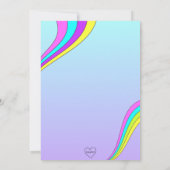 Girly Neon Gamer Birthday Party with animals 招待状 (裏面)