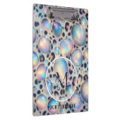 Girly Opal Leopard Print Office School クリップボード (右)