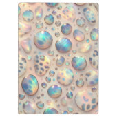 Girly Opal Leopard Print Office School クリップボード (裏面)