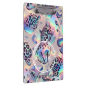 Girly Opal Leopard Print Office School クリップボード (右)