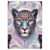 Girly Opal Leopard Print Office School クリップボード (裏面)