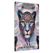 Girly Opal Leopard Print Office School クリップボード (右)