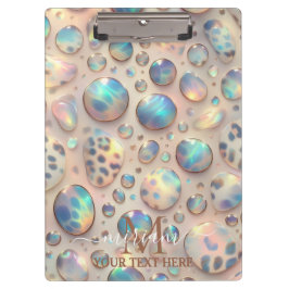 Girly Opal Leopard Print Office School クリップボード