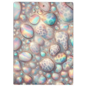 Girly Opal Leopard Print Office School クリップボード (裏面)