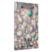 Girly Opal Leopard Print Office School クリップボード (右)