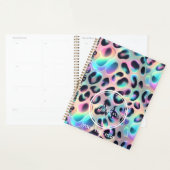 Girly Opal Leopard Print Office School プランナー手帳 (ディスプレー)