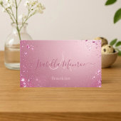 Girly Pale Pink Luxe Beautician Skin Nail Expert 名刺