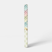 Girly Pastel and Green Plaid Gold Doves Faith Samsung Galaxyケース (左側面)