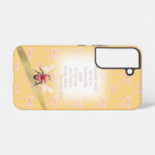 Girly Pastel Peach Pink Coquette Faith Orange Bee Samsung Galaxyケース (裏面横)