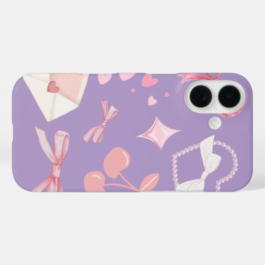 Girly Pastel Pink Lilac - Cute Feminine Aesthetic  Case-Mate iPhoneケース (裏面 (横))