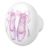 Girly Pink Ballet Shoes Ceramic Knob セラミックノブ (右)