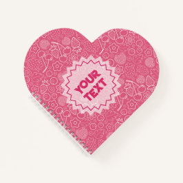 Girly Pink Berry Strawberry Cherry Modern. ノートブック