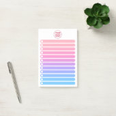 Girly Pink Blue Gradient Business Logo To Do List ポストイット (オフィス)