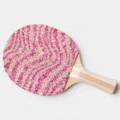 Girly Pink Blush Glitter Zebra Pattern             卓球ラケット (横)