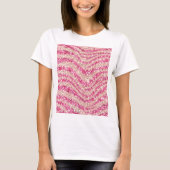 Girly Pink Blush Glitter Zebra Pattern             Tシャツ (正面)