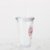 Girly Pink Bow With Name Preppy Custom 16oz, Clear アクリルタンブラー (右)