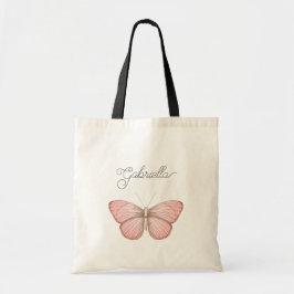Girly Pink Butterfly トートバッグ