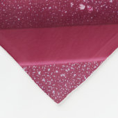 Girly Pink Glittery Luxury フリースブランケット (角)