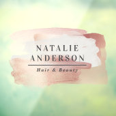 Girly Pink Modern Watercolour Branding Sign ウィンドウサイン (シート3)