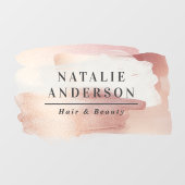 Girly Pink Modern Watercolour Branding Sign ウィンドウサイン (シート)