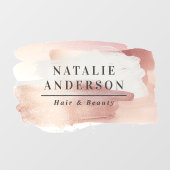 Girly Pink Modern Watercolour Branding Sign ウィンドウサイン (シート)