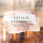 Girly Pink Modern Watercolour Branding Sign ウィンドウサイン (シート2)