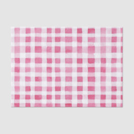 Girly Pink Plaid Stripes Birthday 薄葉紙