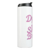 Girly Pink Sparkle Motivational Quote タンブラー (回転左)