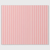 Girly Pink Stripes Birthday ラッピングペーパー (フラット)