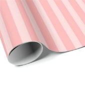 Girly Pink Stripes Birthday ラッピングペーパー (ロールコーナー)