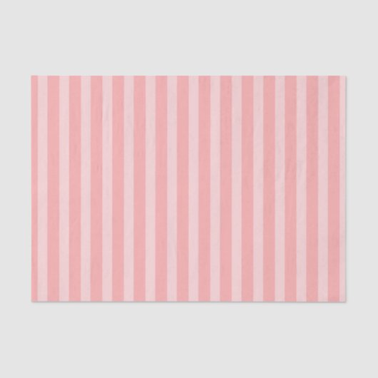 Girly Pink Stripes Birthday 薄葉紙 (正面)