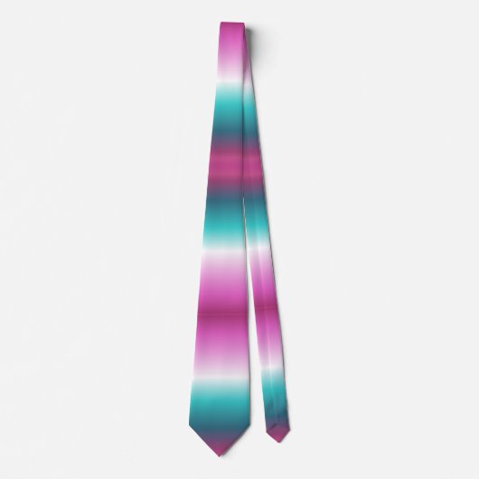 girly pink turquoise teal aqua ombre mermaid ネクタイ (正面)