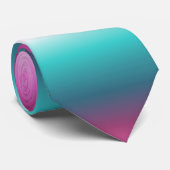 girly pink turquoise teal aqua ombre mermaid ネクタイ (ロール)
