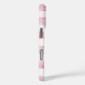 Girly Pink White Plaid Stripes Case-Mate iPhoneケース (裏面 / 右)